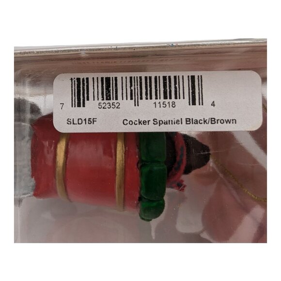 Conversation Concepts Black & Brown Cocker Spaniel Sleigh Christmas Ornament - Picture 4 of 5